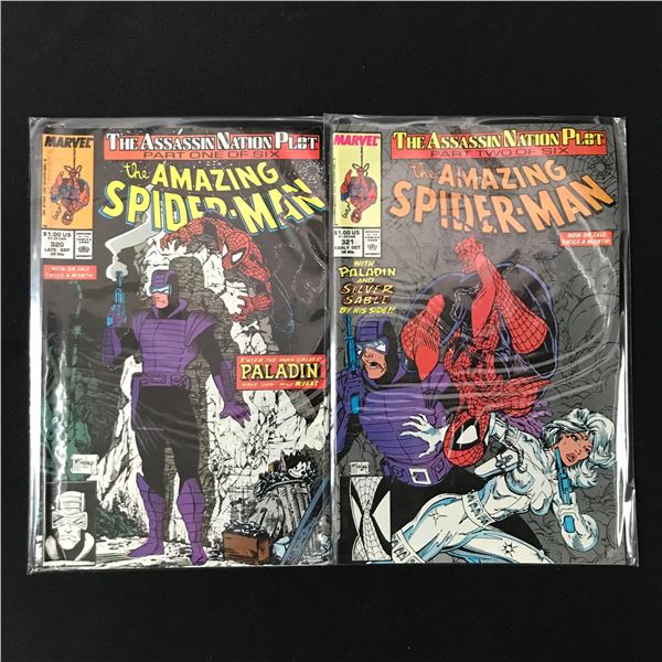 LOT OF 2 AMAZING SPIDERMAN COMICS #320 - #321 (MARVEL)