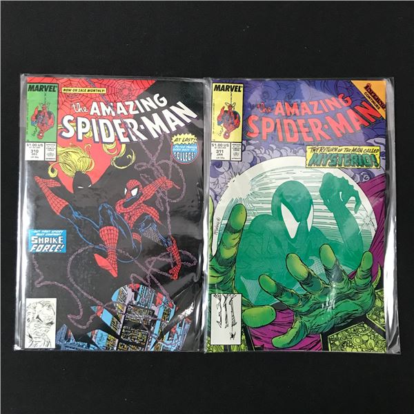 LOT OF 2 AMAZING SPIDERMAN COMICS #310 - #311 (MARVEL)