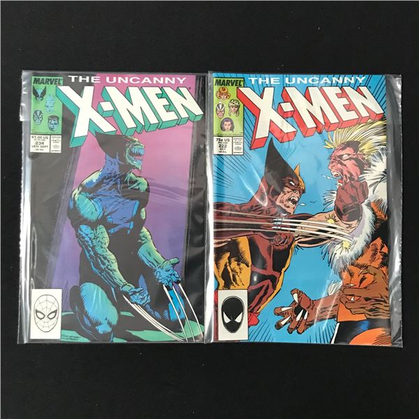 LOT OF 2 THE UNCANNY X-MEN COMICS #222 & #234 - MARVEL COMICS