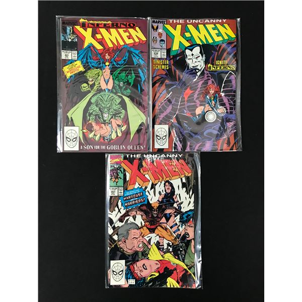 LOT OF 3 THE UNCANNY X-MEN COMICS - MARVEL COMICS