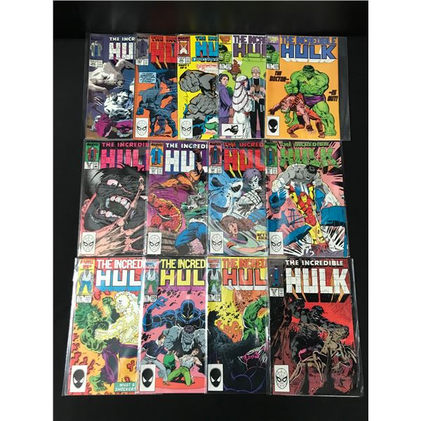 LOT OF 13 THE INCREDIBLE HULK COMICS - MARVEL COMICS
