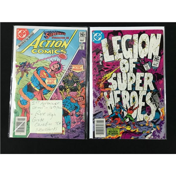 LOT OF 2 DC COMICS INCLUDING 1ST APP HE-MAN