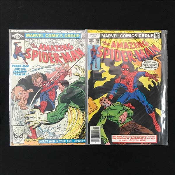 LOT OF 2 AMAZING SPIDERMAN COMICS #176 AND #217 (MARVEL)