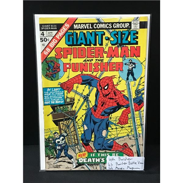GIANT SIZED SPIDERMAN AND THE PUNISHER #4 1ST MOSES MAGNUM - MARVEL COMICS