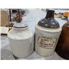 Image 2 : (2) Brown Glass Vintage Jugs and (2) Vintage crocks