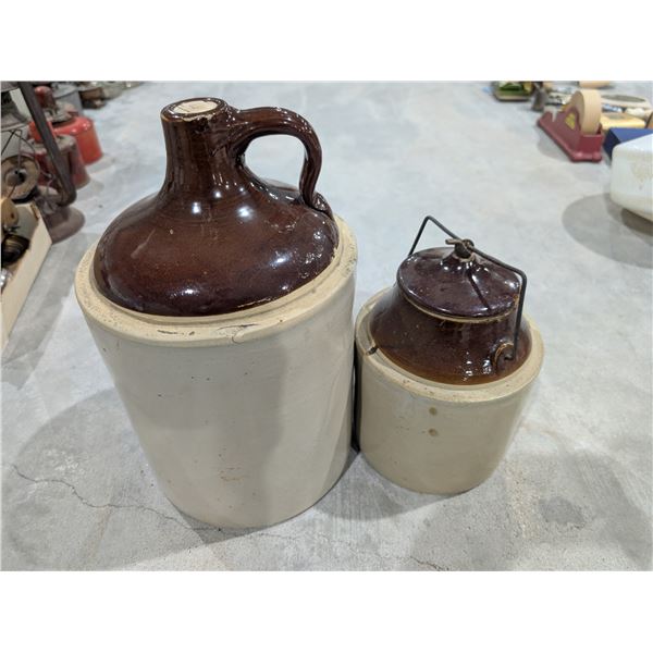 (2) Vintage pickling crocks WHM