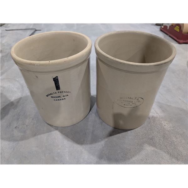 (2) Vintage Medalta Crocks