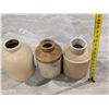 Image 1 : (3) Vintage Crocks Stoneware (Some Chips)