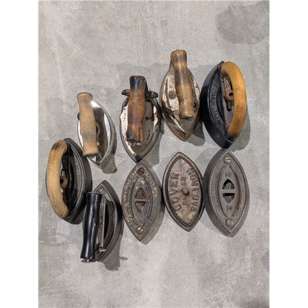 Lot of Various Vintage Sad irons As Shown