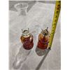 Image 4 : (2) Vintage Oil lamps w/ Oil (10 W/ Shade