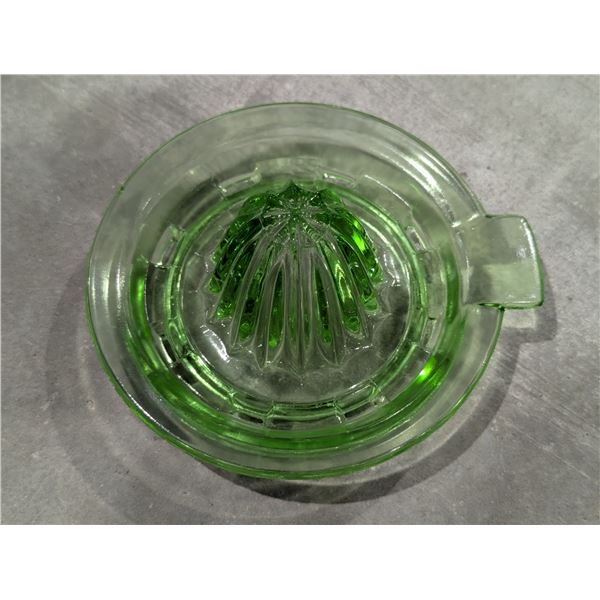 Vintage verified Uranium glass Juicer