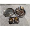 Image 1 : Lot of Vintage E.P. Lead trays, tea Cup, Cremer, and etc.