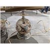 Image 7 : (3) Vintage/Newer lamps (Glass w/ Sea Shells Design)