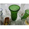 Image 4 : Lot of Vintage Enamel, glass, Hoosier vase, and etc.