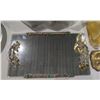 Image 3 : Lot of Misc. Vint6age Glass tray, Mirror and brush, and etc.