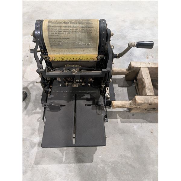 Made in England Vintage News Paper Press Gestetner