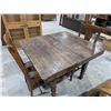 Image 1 : Vintage Wood table w/ (2) Chairs (40x42x28")
