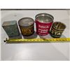 Image 6 : (4) Vintage Tins (Old Chum, pure Lard, Stag, Club)
