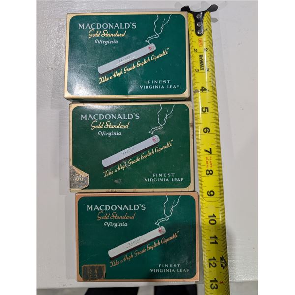 (3) Vintage McDonalds Gold Standard tins