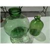 Image 1 : (2) Vintage Green glass Items (1) marked Canada and (1) Viresa