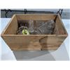 Image 1 : Vintage Canadian Richard Apples Crate w/ Misc. glass