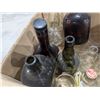 Image 3 : Box and Pail full of Vintage Glass Bottles As Shown