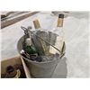 Image 4 : Box and Pail full of Vintage Glass Bottles As Shown