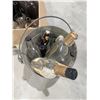 Image 5 : Box and Pail full of Vintage Glass Bottles As Shown