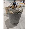 Image 6 : Box and Pail full of Vintage Glass Bottles As Shown