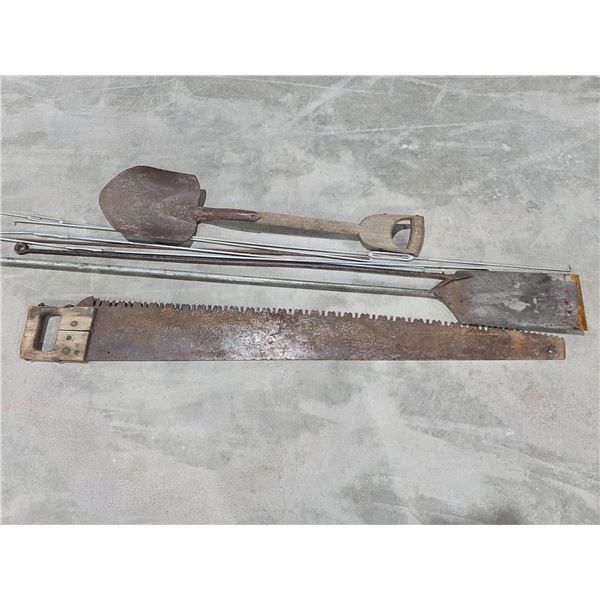 Antique Tools – Saw, Shovel, Harpoon, etc.