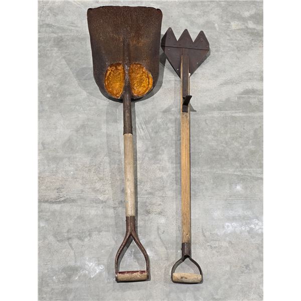 Antique Hay Fork & Shovel