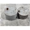 Image 1 : (2) Antique/Vintage Galvanized Metal Tanks