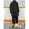 Image 1 : Vintage Fireman Outfit – Jacket, Hat, Pants, Boots (Outfit only, Mannequin not included)