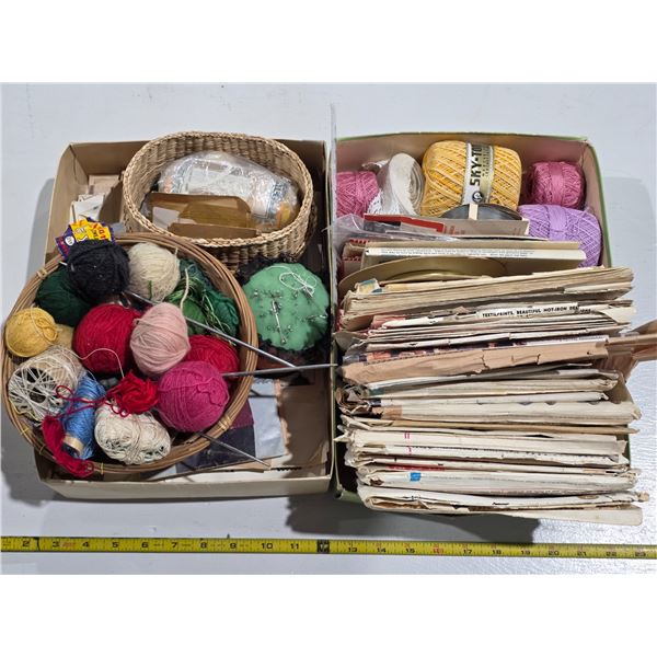 Lot of Vintage Sewing, Knitting, Patterns, etc.