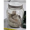 Image 2 : Vintage Lot of Sewing Machine Pieces, Jar of Buttons