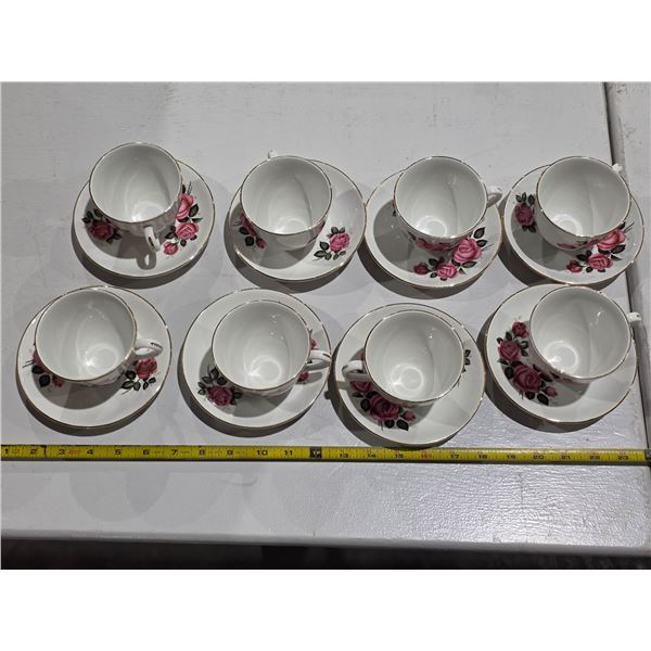 (8) Vintage Royal Swan China Cup & Saucer Sets