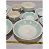 Image 3 : Vintage Johnson Brothers Mint Green & White Beaded Rim China
