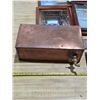 Image 3 : Antique Copper Reservoir, Metal S.P.E. Bin Box w/ Slide Cover (Winnipeg), Cylindrical Metal Canister