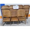Image 1 : (3) Sets of Antique Wooden Chairs – (1) Row of 3, (2) Rows of 4