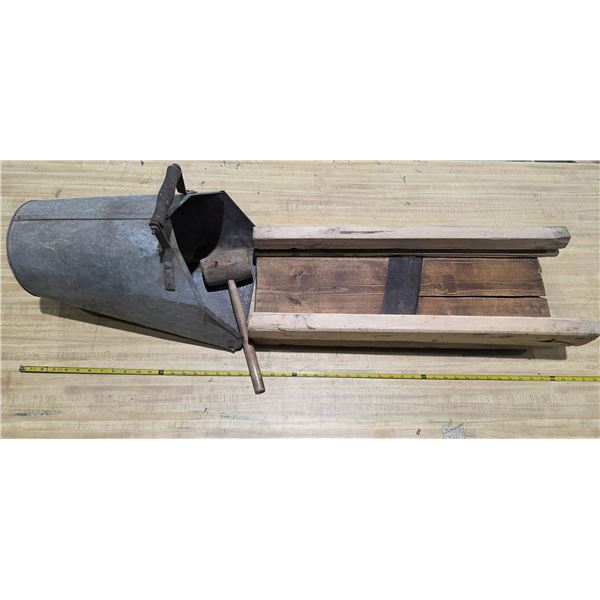 Antique Slicer, Coal Pail, Mallet