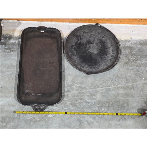 (2) Cast Iron Pans