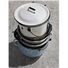 Image 2 : Enamelware Pots and Tea Kettle