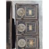 Image 2 : Antique Metal Cash Box, Combination Lock Post Office Boxes, Metal Baking Pans