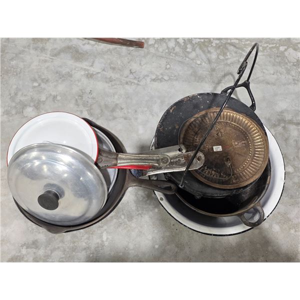 Enamelware and Cast-Iron Pots & Pans