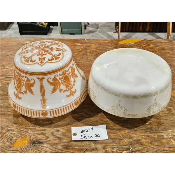 (2) Vintage Glass Lamp Shades