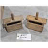 Image 1 : (2) Wooden Butter Presses