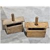 Image 2 : (2) Wooden Butter Presses