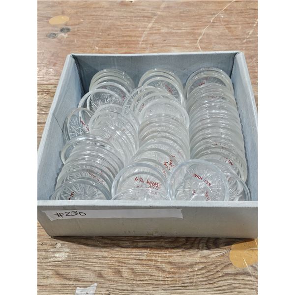 Box of Vintage Glass Mason Jar Lids
