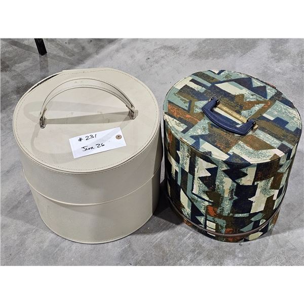 (2) Large Vintage Hat Boxes