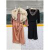 Image 1 : (2) Vintage Dresses, (1) Fur Stole
